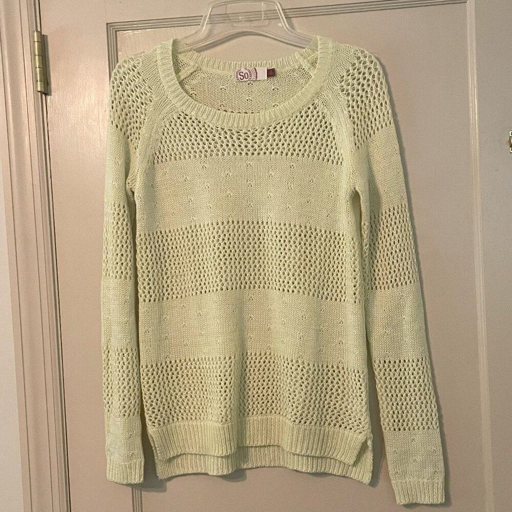 SO: Yellow Long-sleeve Knit Sweter